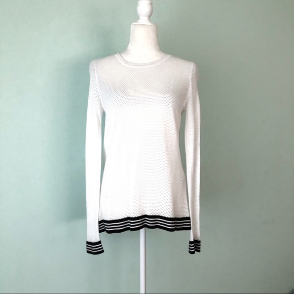 Rag & Bone Lightweight Mesh Splitback Knit Top - Picture 3 of 10